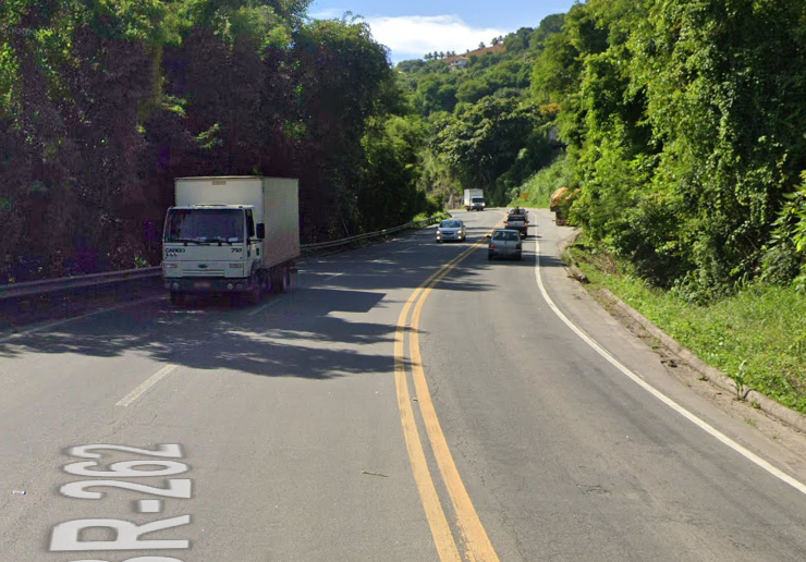 Trecho da BR-262 em Domingos Martins