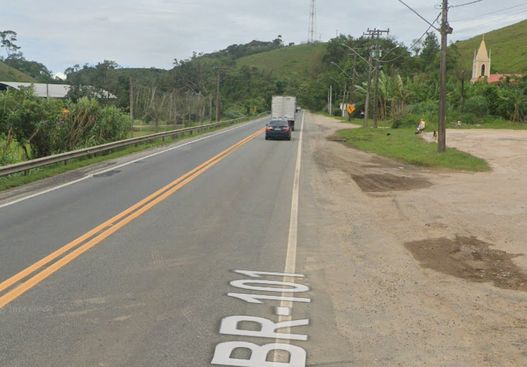 Trecho da BR-101 em Rio Novo do Sul